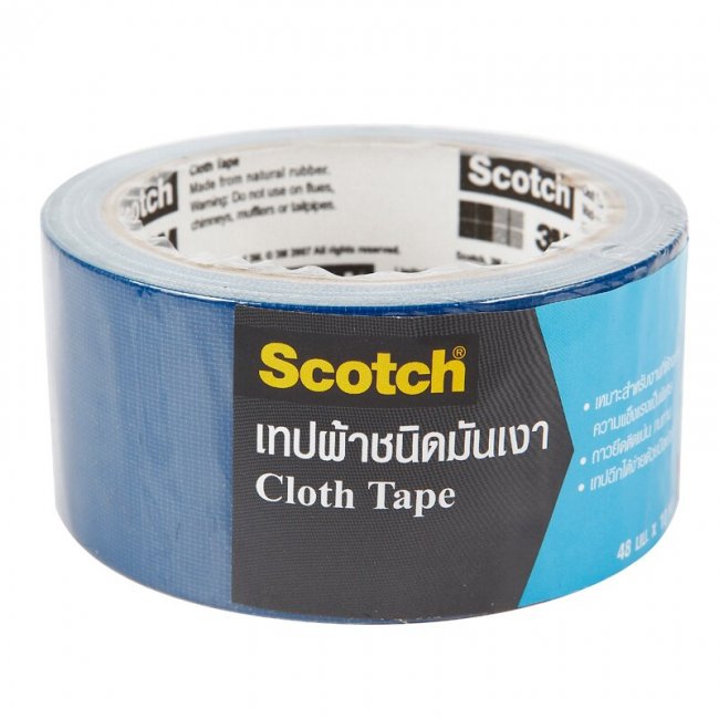 เทปผ้า ชนิดมันเงา 48 มม.x10 หลา น้ำเงิน สก๊อตช์ เทปผ้า ชนิดมันเงา 48 มม.x10 หลา น้ำเงิน สก๊อตช์